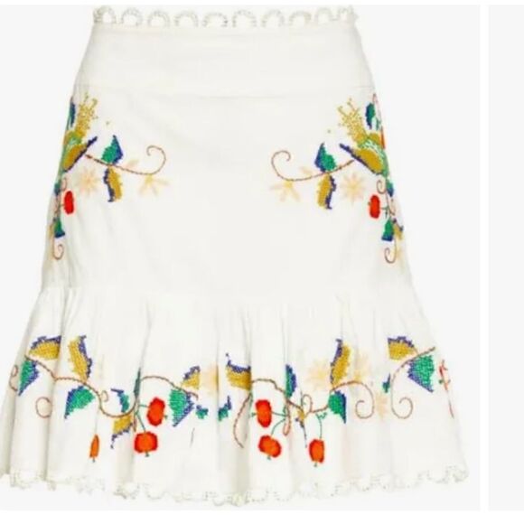 Farm Rio - Pitanga Embroidery Mini Skirt size Small new - Picture 5 of 14